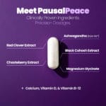 Meet PausalPeace. Clinically proven ingredients in precision doses.