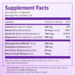 PausalPeace Nutiritonal Label