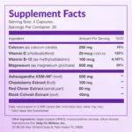 PausalPeace Nutiritonal Label
